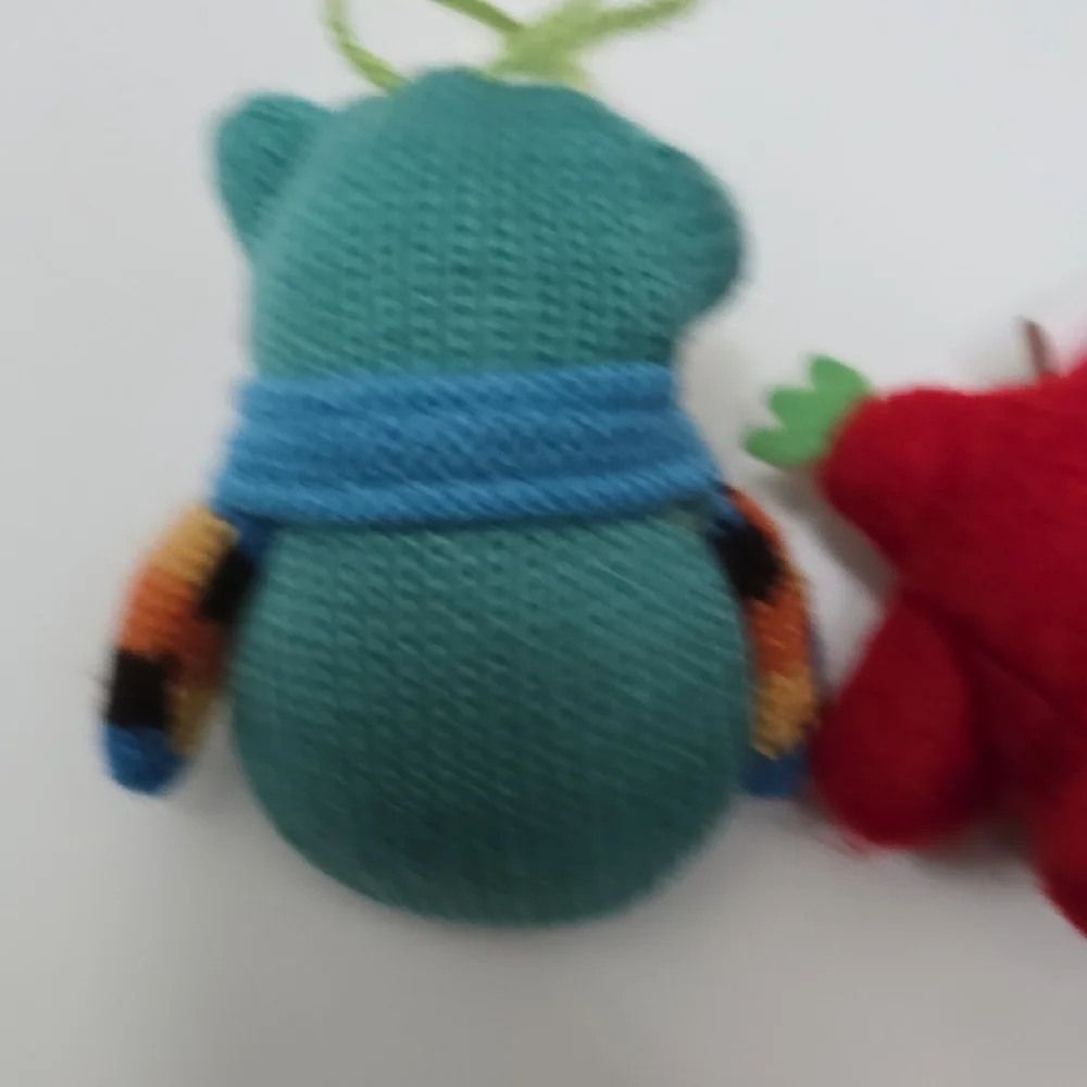 Colorful Plush Monkey and Monster Ornament Set